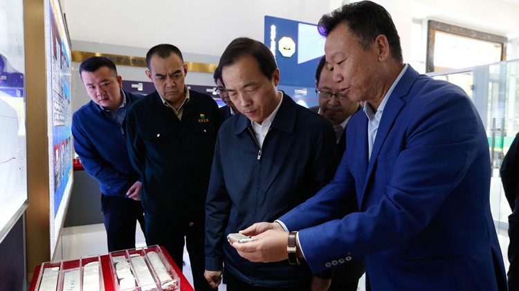 省委常委、副省長周學(xué)文蒞臨金徽股份調(diào)研綠色礦山建設(shè)工作